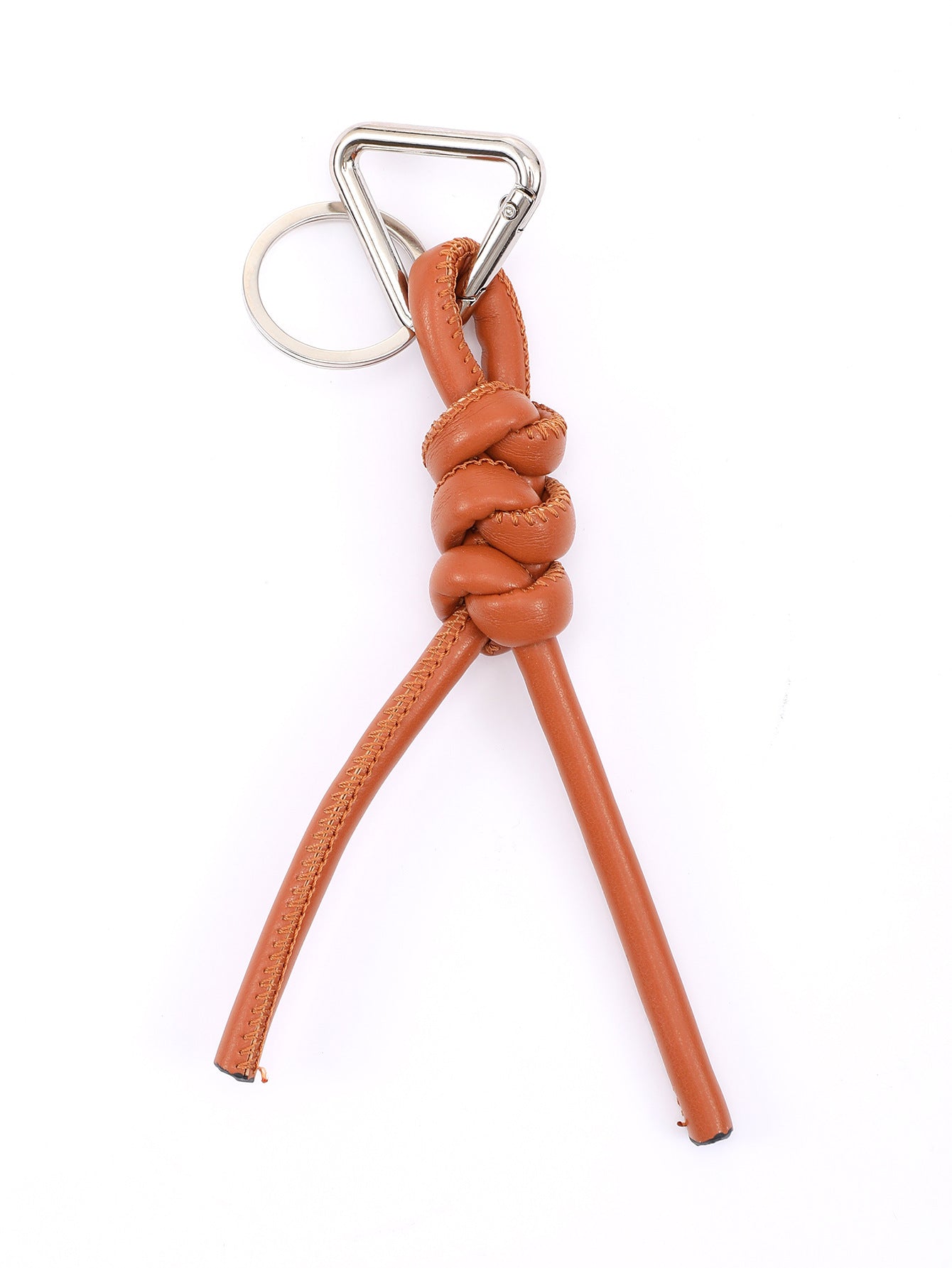 Wholesale Triangle PU Hand Woven Diamond Knot Keychains