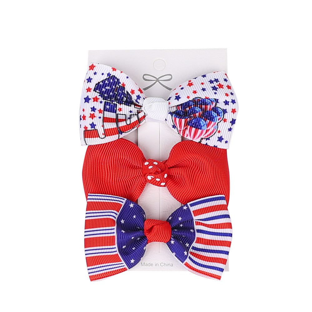 Wholesale Thread Ribbon Kids Headwear Independence Day