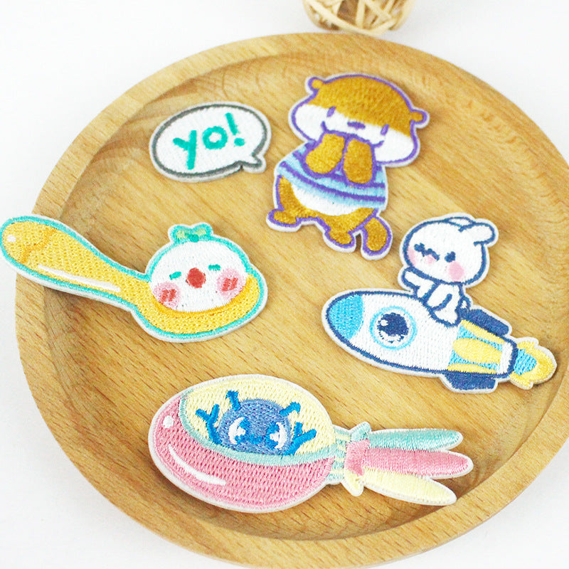 Wholesale Custom Embroidered Patches Self Adhesive Applique For Clothing Bags DIY Fashion Accessory