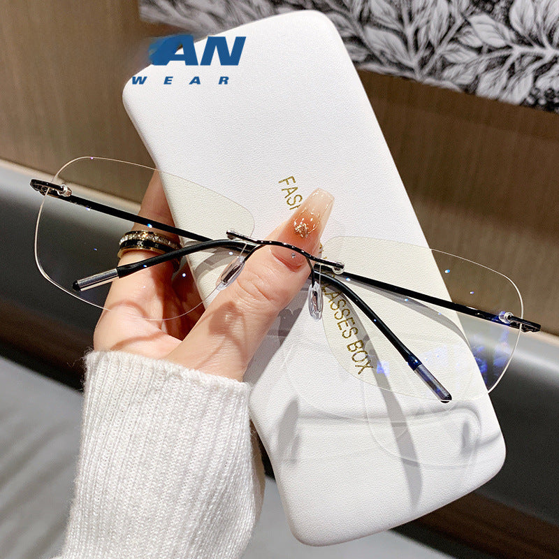 Wholesale Fashionable ultra-light high-end frameless trimmed sunglasses