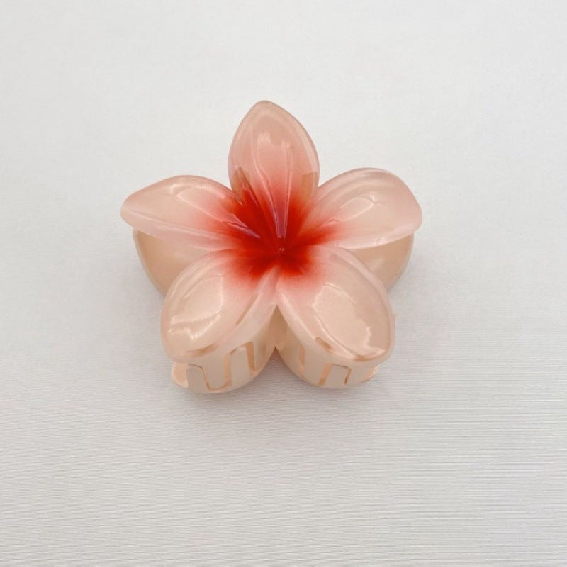 Wholesale color simulation egg holiday wind side gradient flower lady shark clip