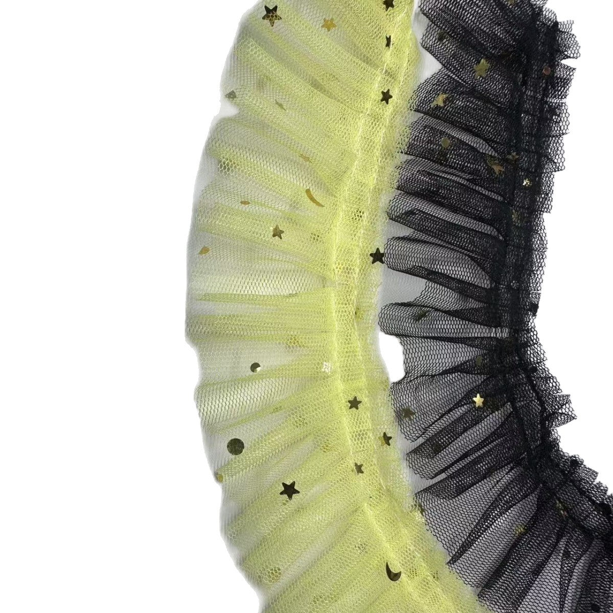 Wholesale 40pcs 5cm colored mesh sequin lace Doll Accessories