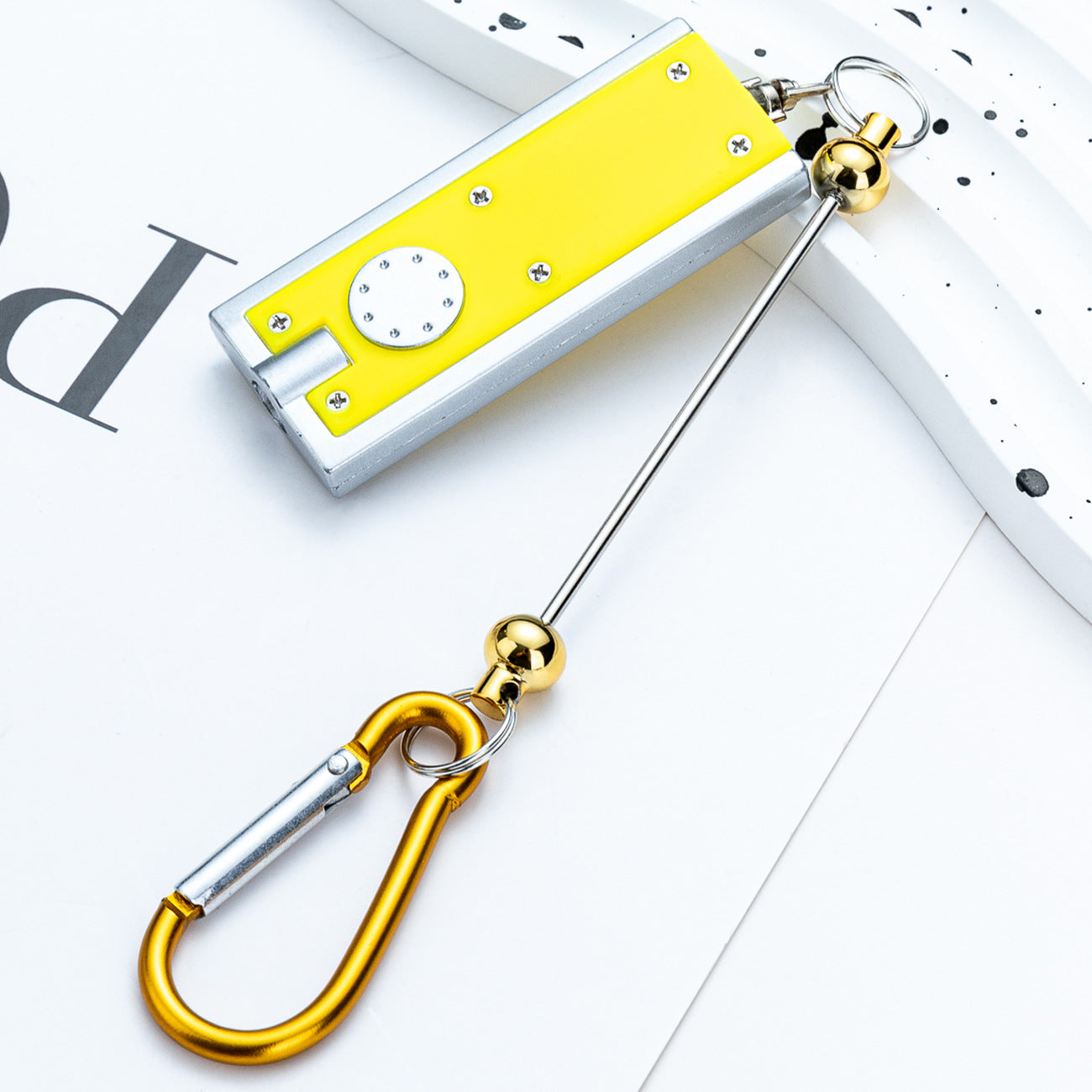 Wholesale DIY Beaded LED Mountaineering Buckle Light Square LED Small Flashlight