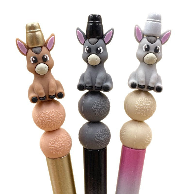 Wholesale 20pcs/ packCartoon 3D Epoxy Silicone Beads Food Grade Loose Beads