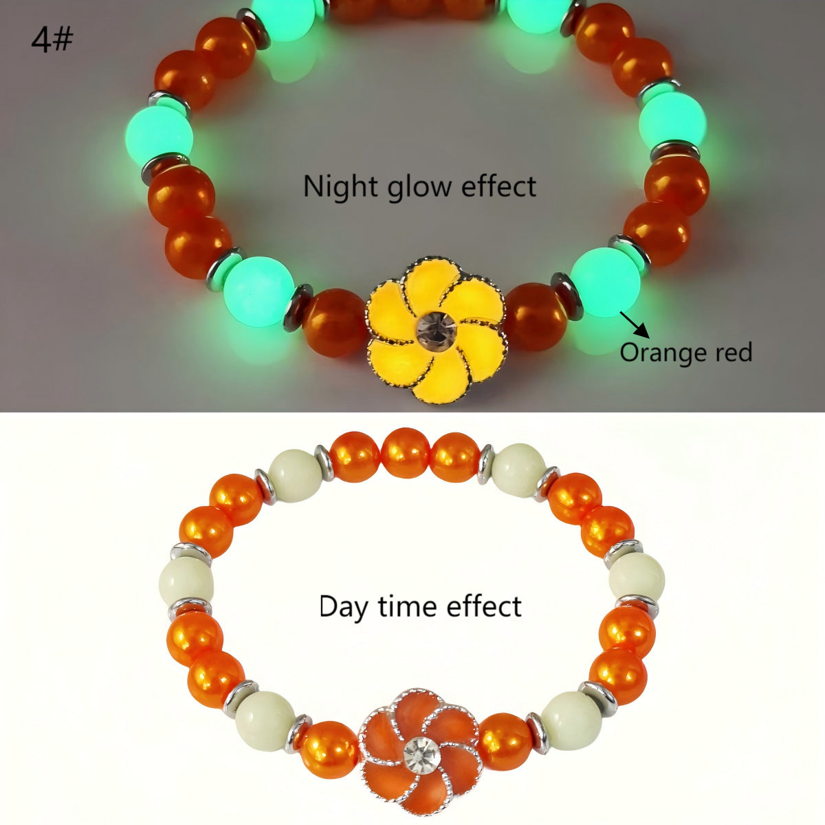 Wholesale 5pcs Dreamy Luminous Rotating Sunflower Bracelet