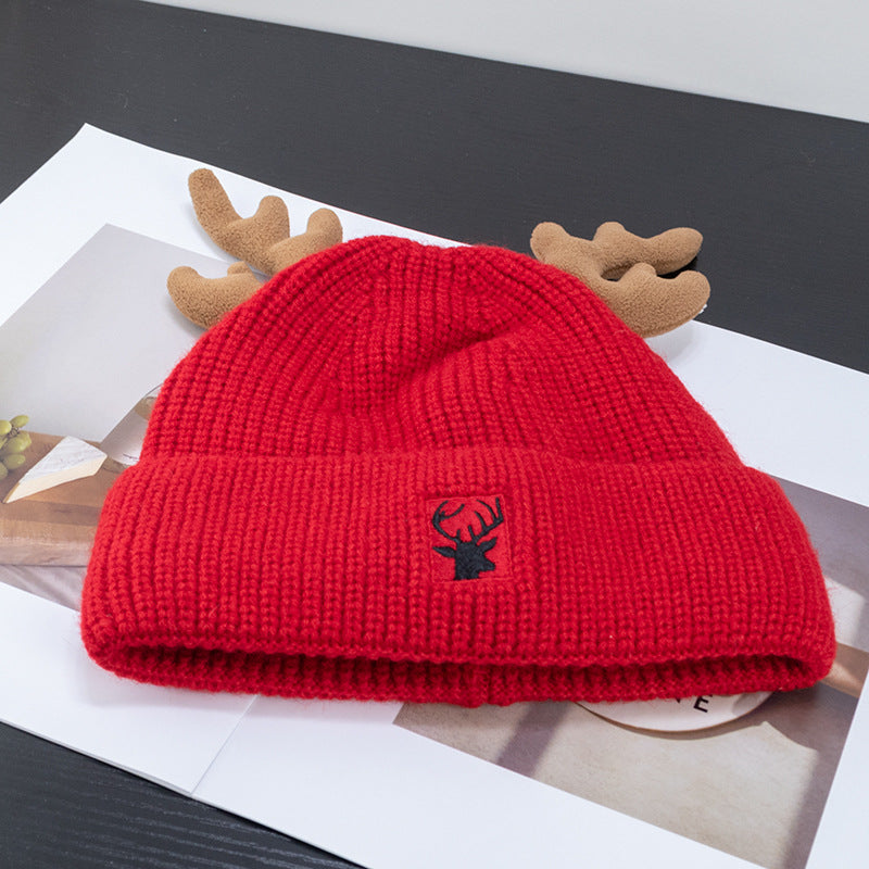 Wholesale Christmas Deer Antler Beanie