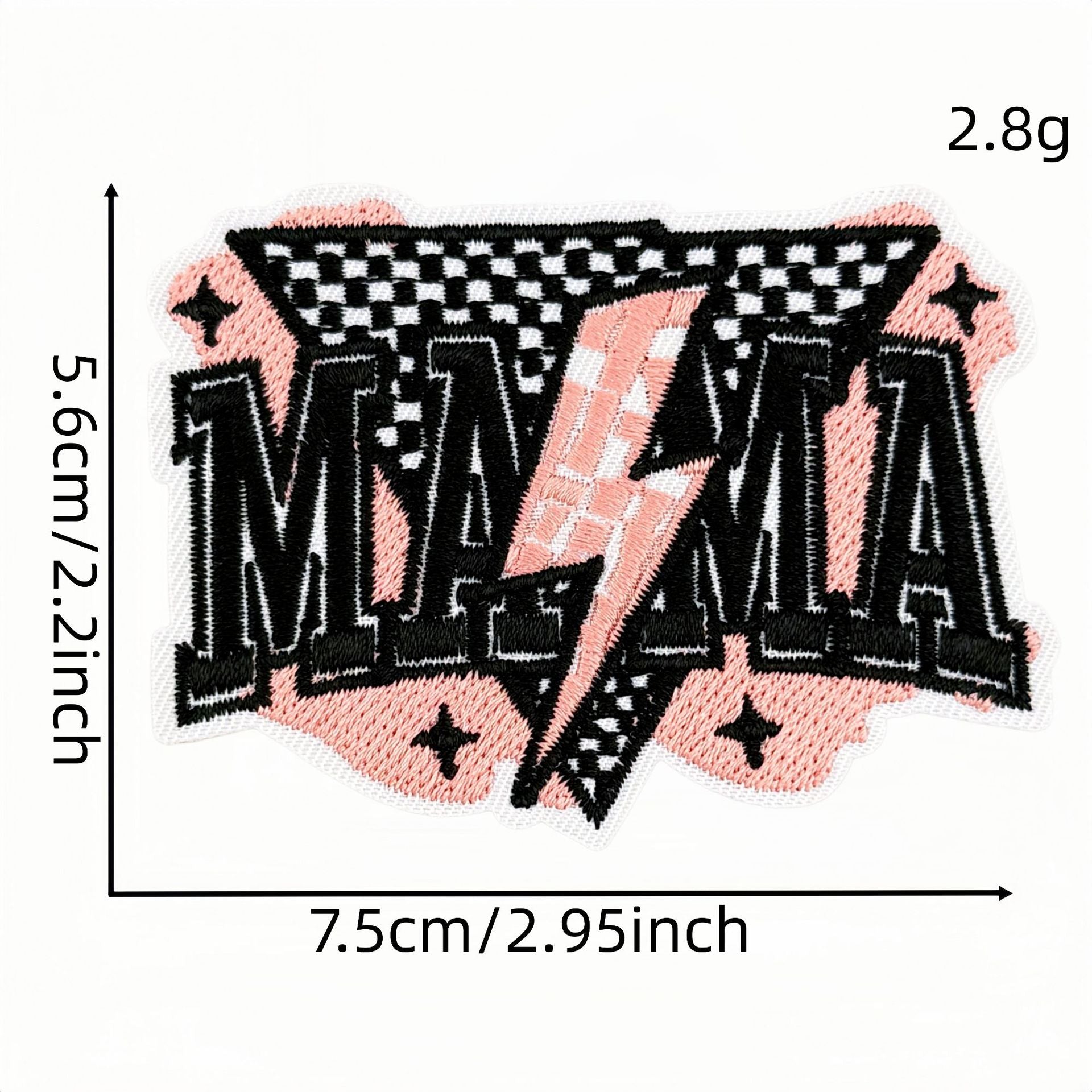 Wholesale 12 Pc Trendy Plaid Leopard Lightning Embroidered Iron On Patches For Hats DIY Decorative Accessory