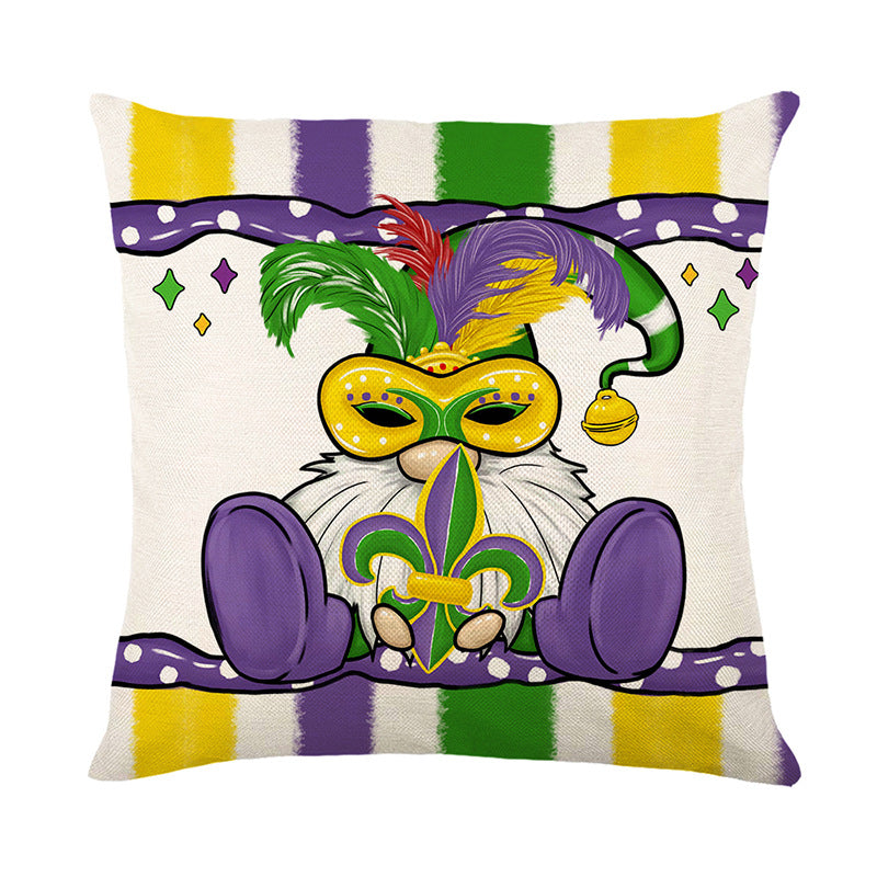 Wholesale Carnival Mask Party Polyester Pillow Cover