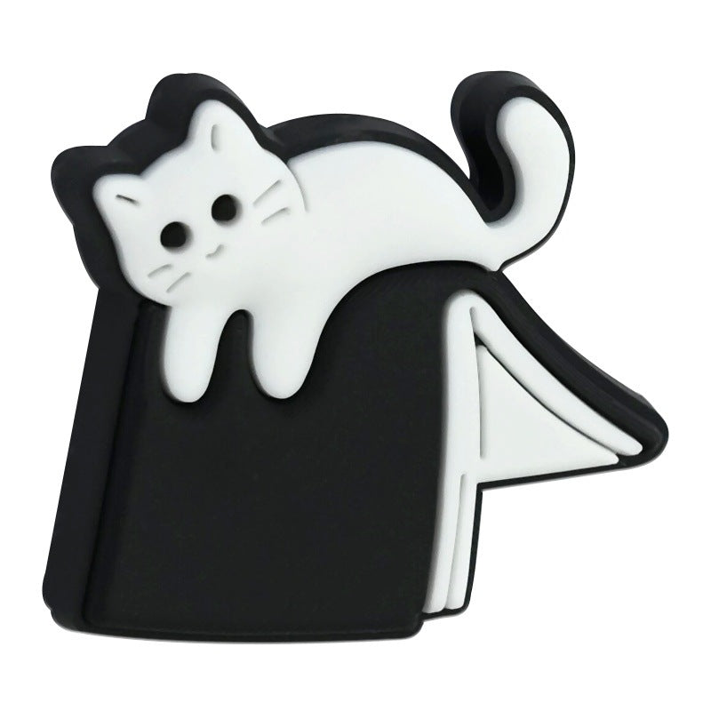 Wholesale Random 100pcs Creative Cartoon Black Cat Shape Pvc Soft Glue Beads