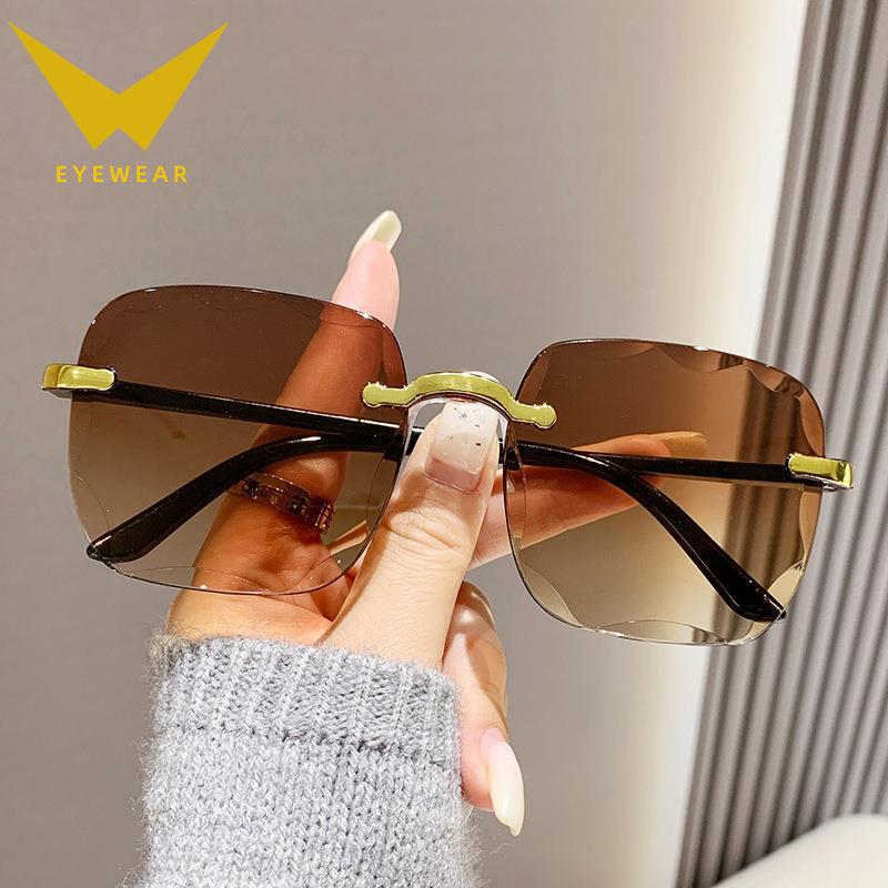 Wholesale Rimless Cut Edge Fashion Sunglasses