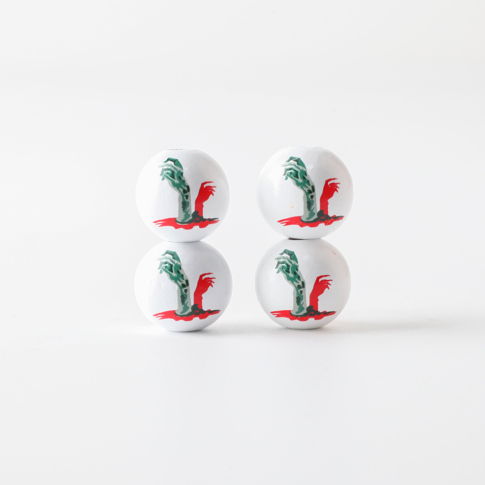 Wholesale 2PCS Halloween Twine Tassel Wooden Beads