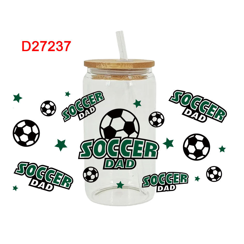 Wholesale Baseball and Football Sports Series 16oz Cup UV DTF Wraps