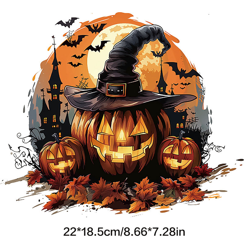 Wholesale Pumpkin Skull Terrifying Halloween UV DTF Ready to Press Transfers Wraps