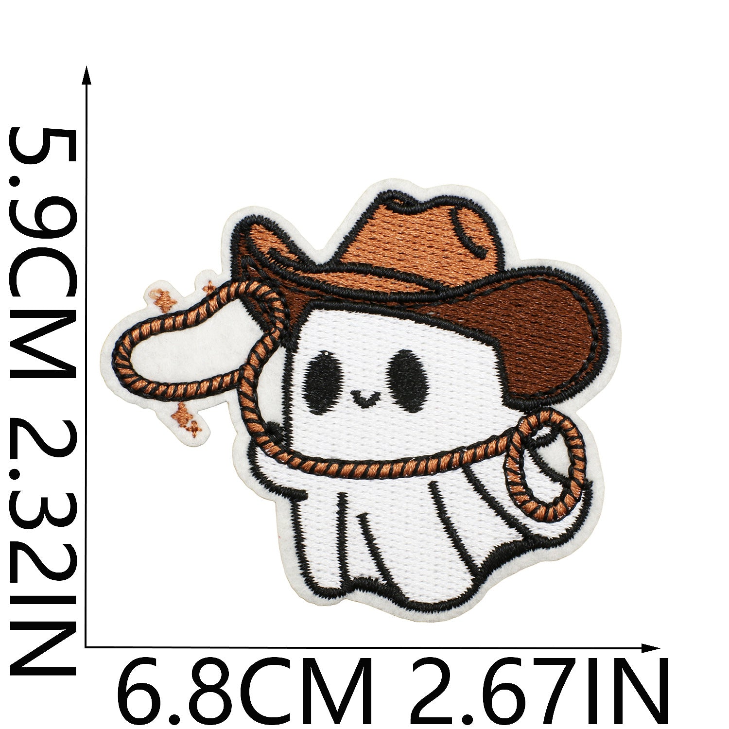 Wholesale Iron On Ghost Pumpkin Embroidery Patch Cute Witch Applique For Clothing Holiday Craft Supply For DIY Decor