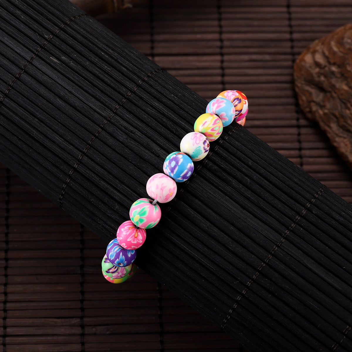 Wholesale Bohemian colorful flower soft clay simple candy-colored bracelet