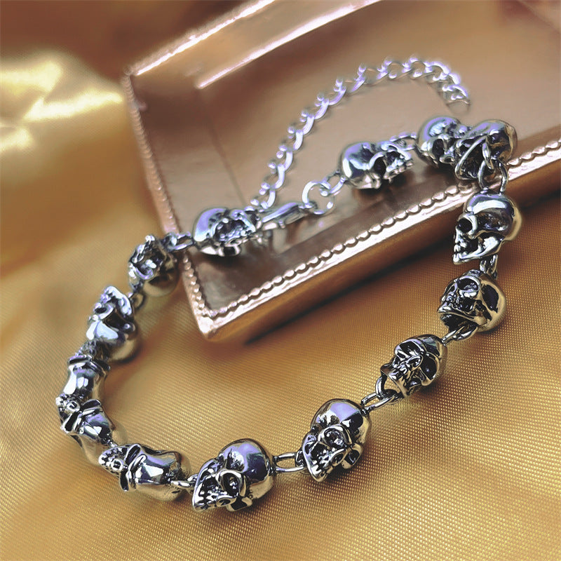Wholesale Fashion Punk Style Vintage Skull Bracelet for Men