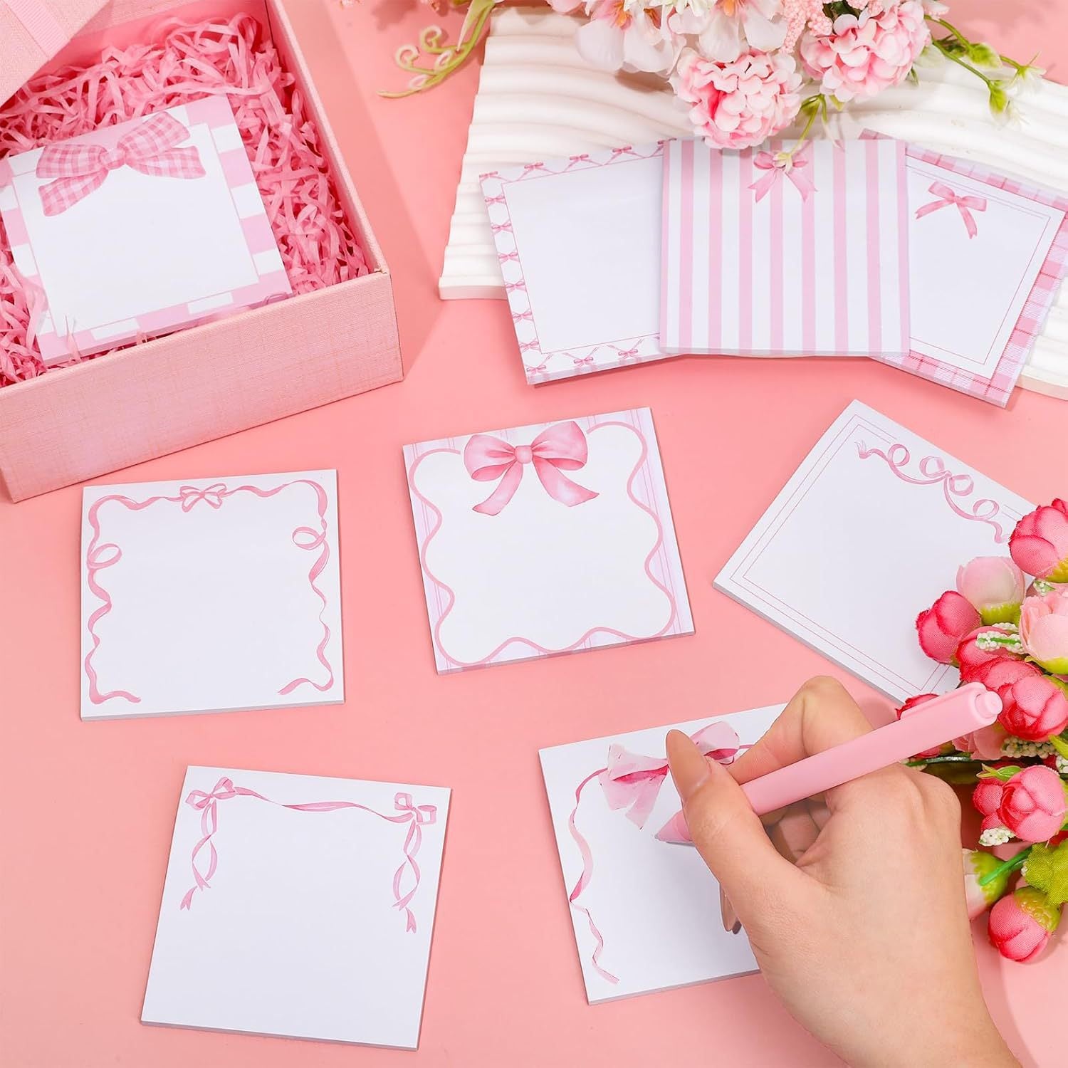 Wholesale  Creative Sticky Notes Pink Bow Cute