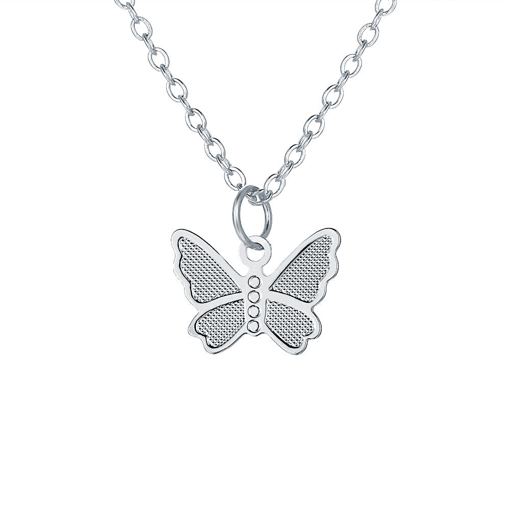 Wholesale High-grade Mother-of-pearl Butterfly Pendant Creative Simple Internet Celebrity Temperament Women's Clavicle Chain