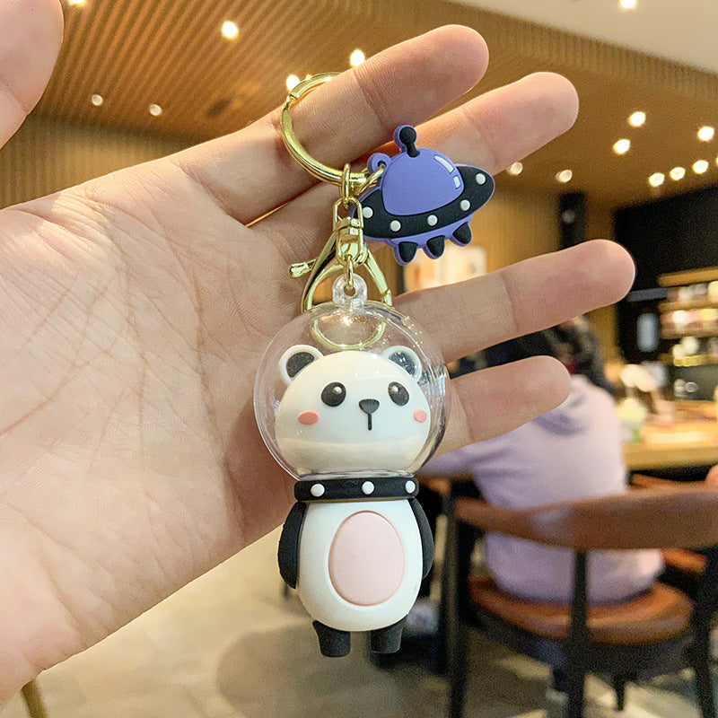 Figuras de gatos espaciales al por mayor Keychains de silicona