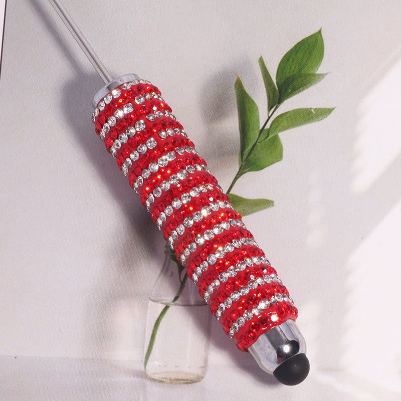 Wholesale beadable pens Full diamond color rhinestone beaded touch screen pen