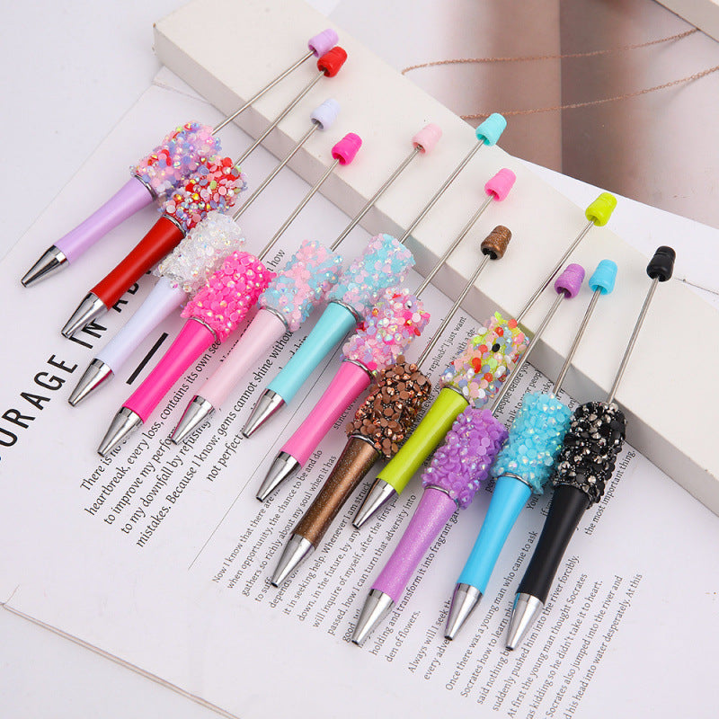 Wholesale DIY Sequin Bead Pen Colorful Resin Ballpoint Pen