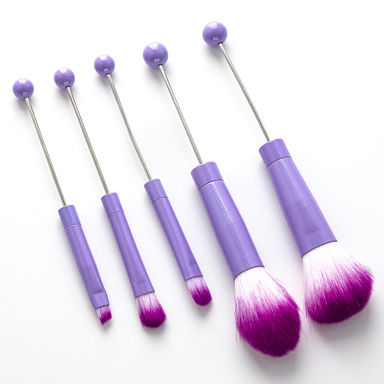Wholesale Beadable Metal DIY Makeup Brush Set