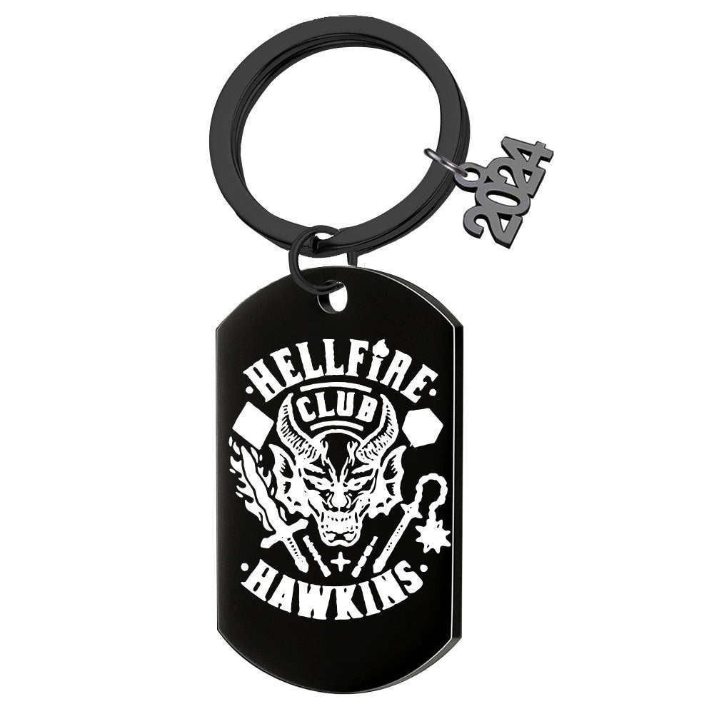 Wholesale Devil Patterned Stainless Steel Keychains