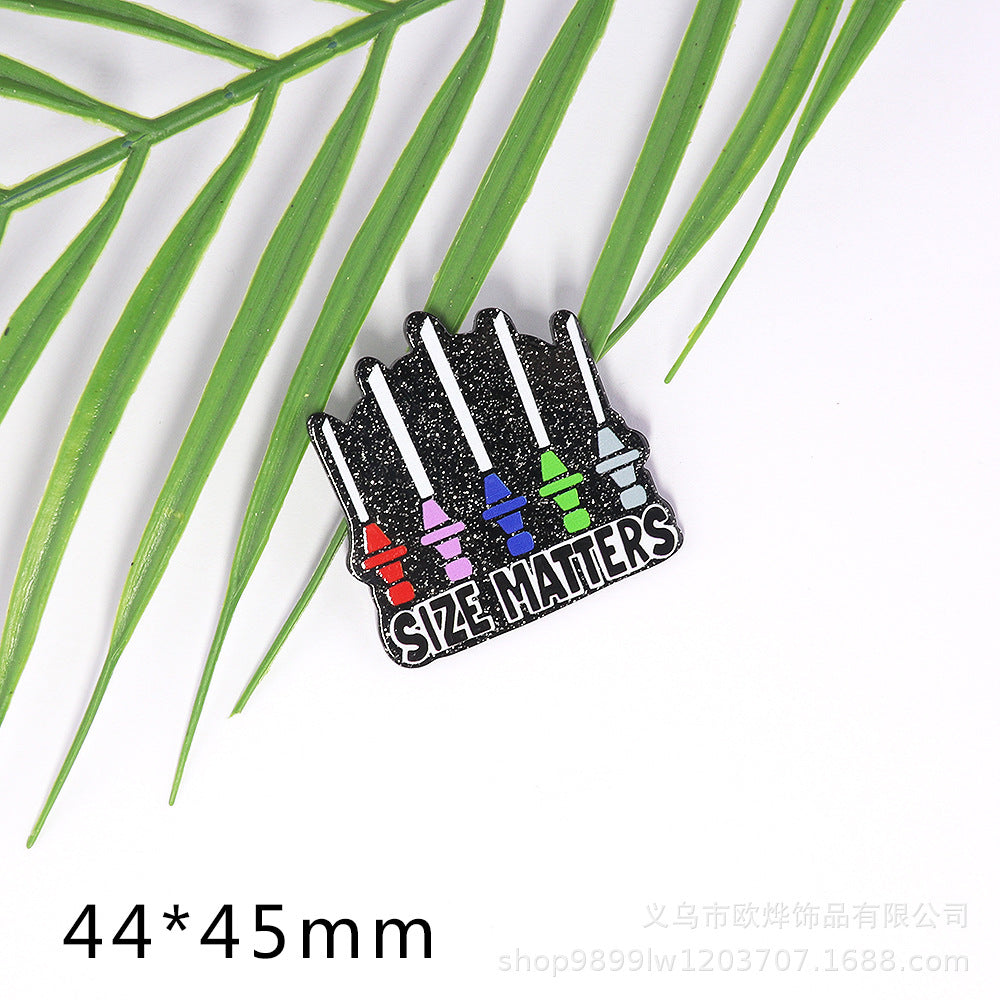 Wholesale 10pcs Cartoon Puzzle Peach Heart Ice Cream Acrylic DIY Patch Accessories