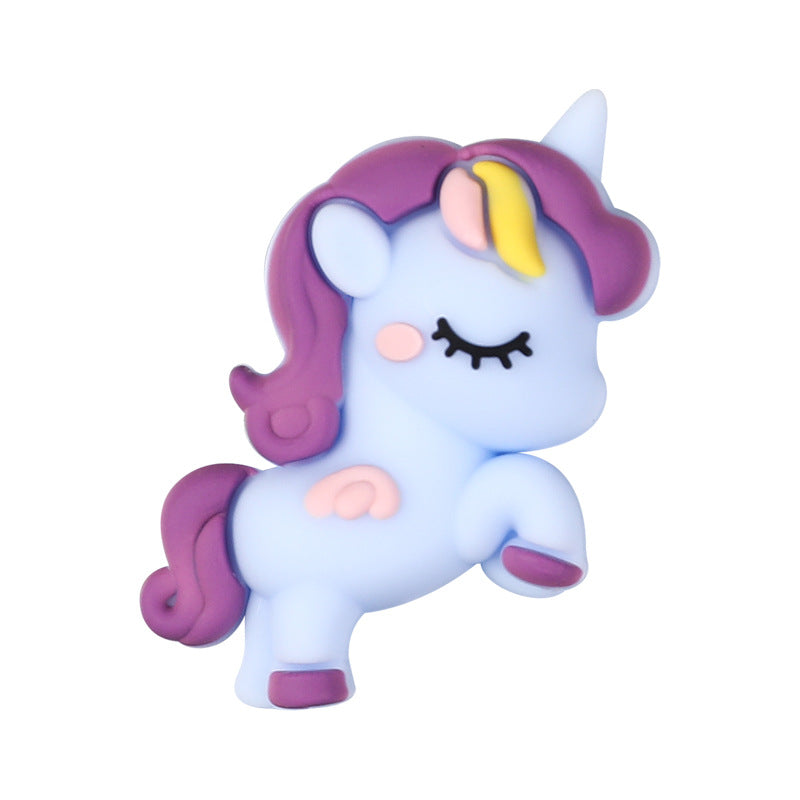 Wholesale 20pcs  Unicorn silicone beads 3D Focal Beads