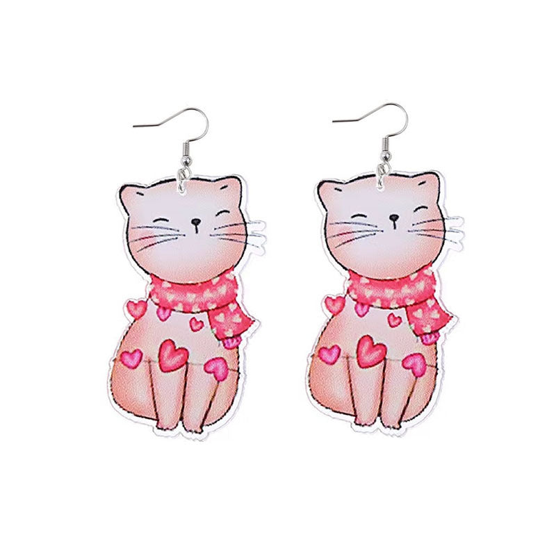 Wholesale Valentine's Day Love Rainbow LOVE Earrings Lip Acrylic Earrings