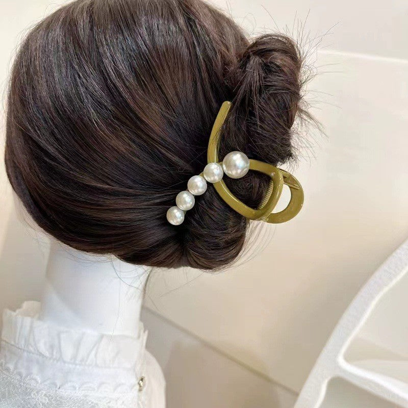Wholesale Pearl Hairpin Small Flower Rhinestone Side Imitation Pearls Hair Clips