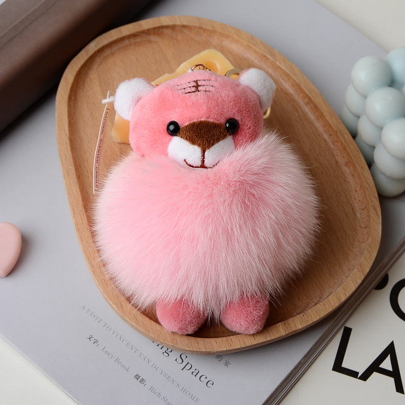 Wholesale Little Tiger Fur Keychains