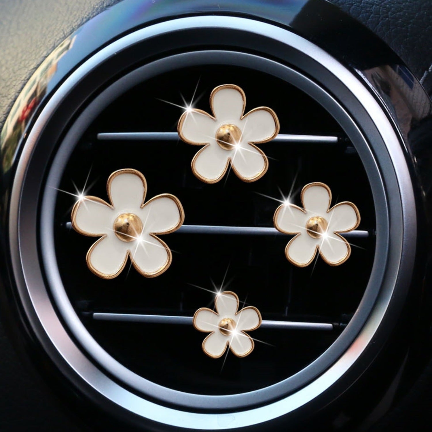 Wholesale Small chrysanthemum car alloy air outlet perfume decoration