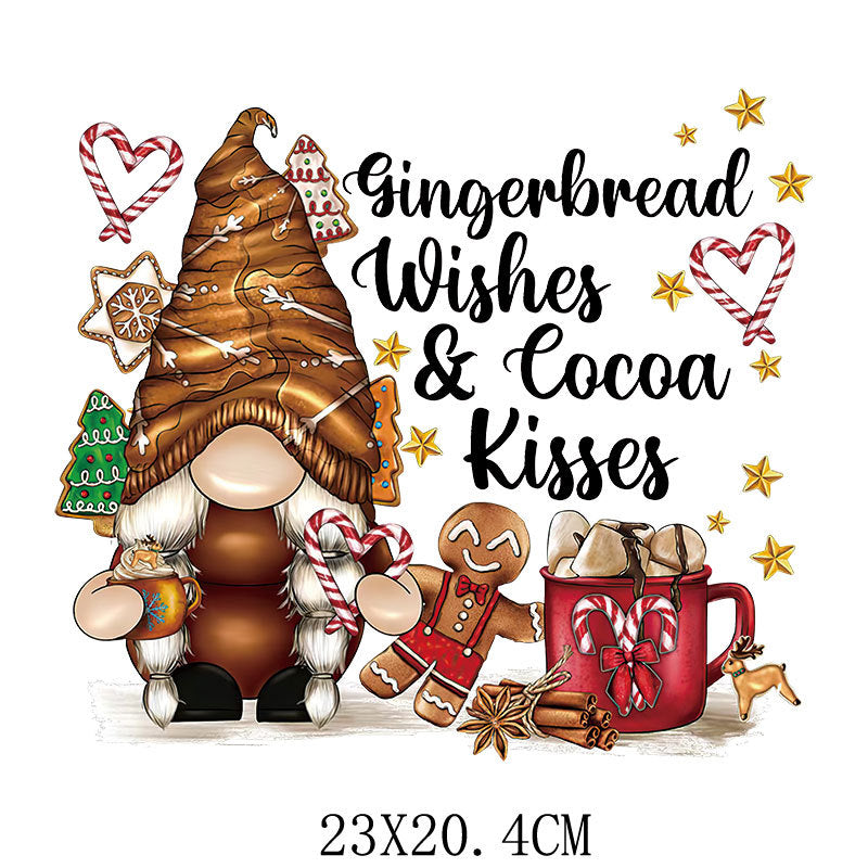 Wholesale Christmas series thermal transfer hot stamping stickers UV DTF Ready to Press Transfers Wraps
