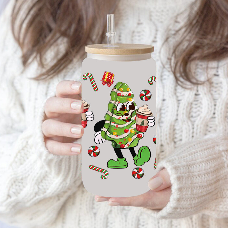 Wholesale Happy Christmas Series 16oz Cup UV DTF Wraps