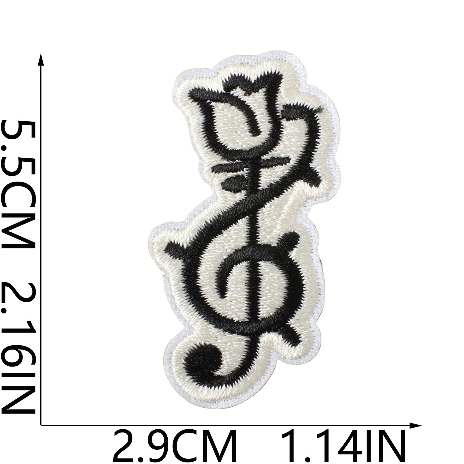 Wholesale Music Note Embroidered Patches For Clothing DIY Repair Decorative Self Adhesive Craft Accessory