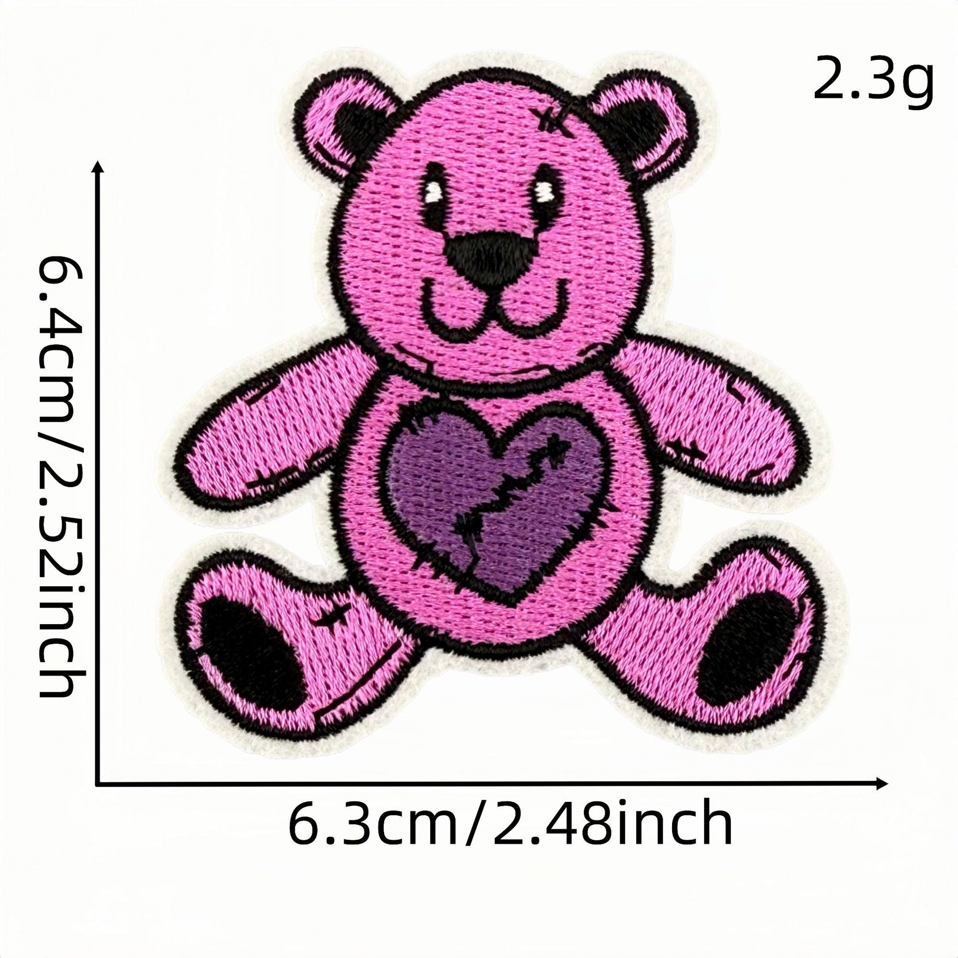 Wholesale Gothic Embroidered Iron On Patch Dark Pink Decorative Badge For Clothing DIY Accessory Trendy Gift