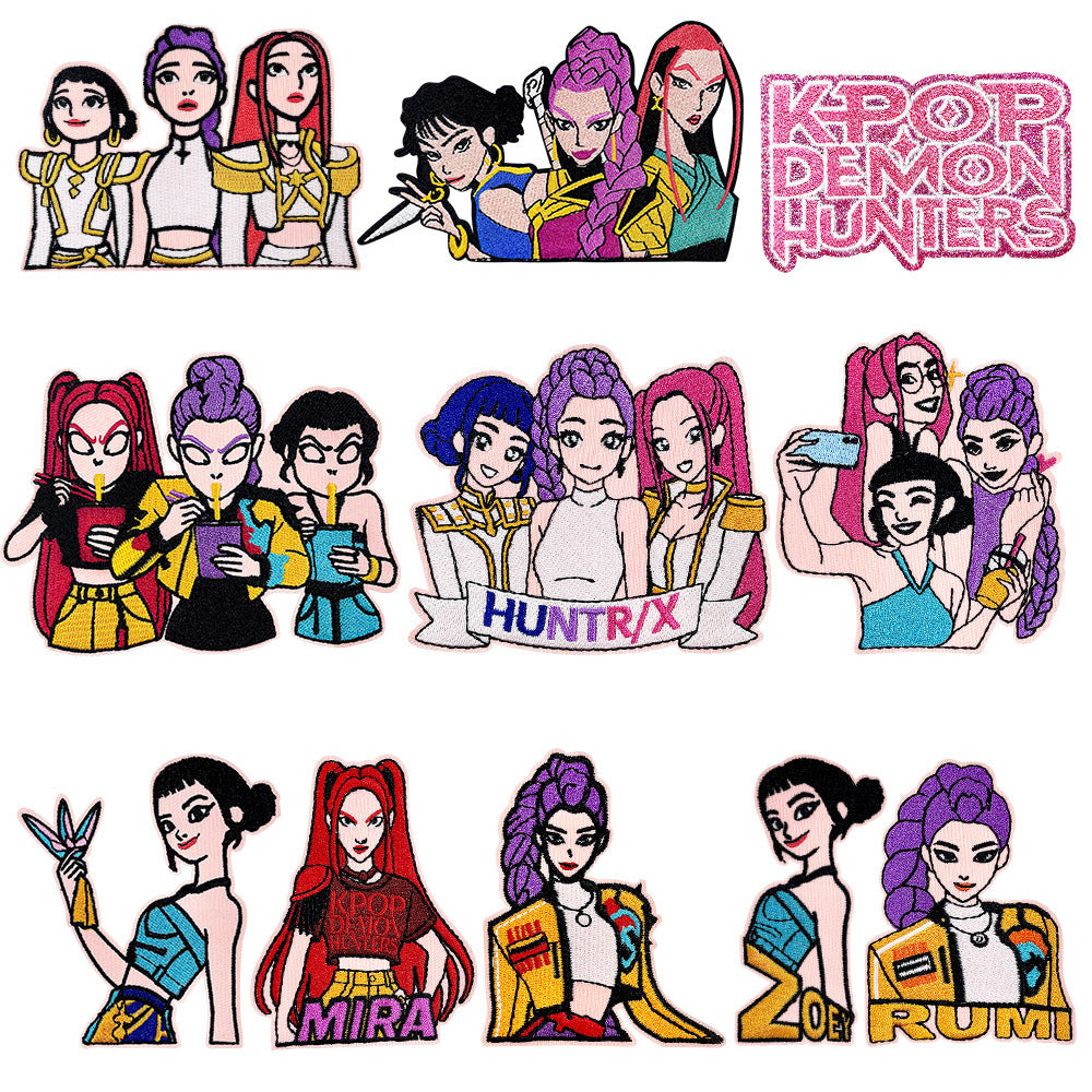 Wholesale Cartoon Cute Styling Girl Embroidery DIY Patches OLY Exclusive