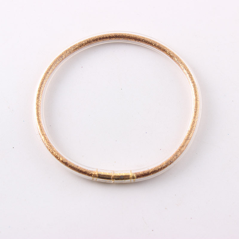 Wholesale  Gold Dust Single-layer Silicone Bracelet