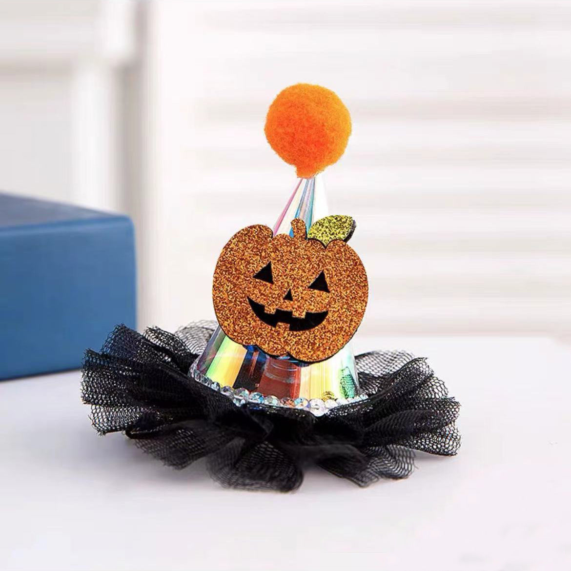 Wholesale Halloween Party Glow Duck Billed Cloth Hair Clips