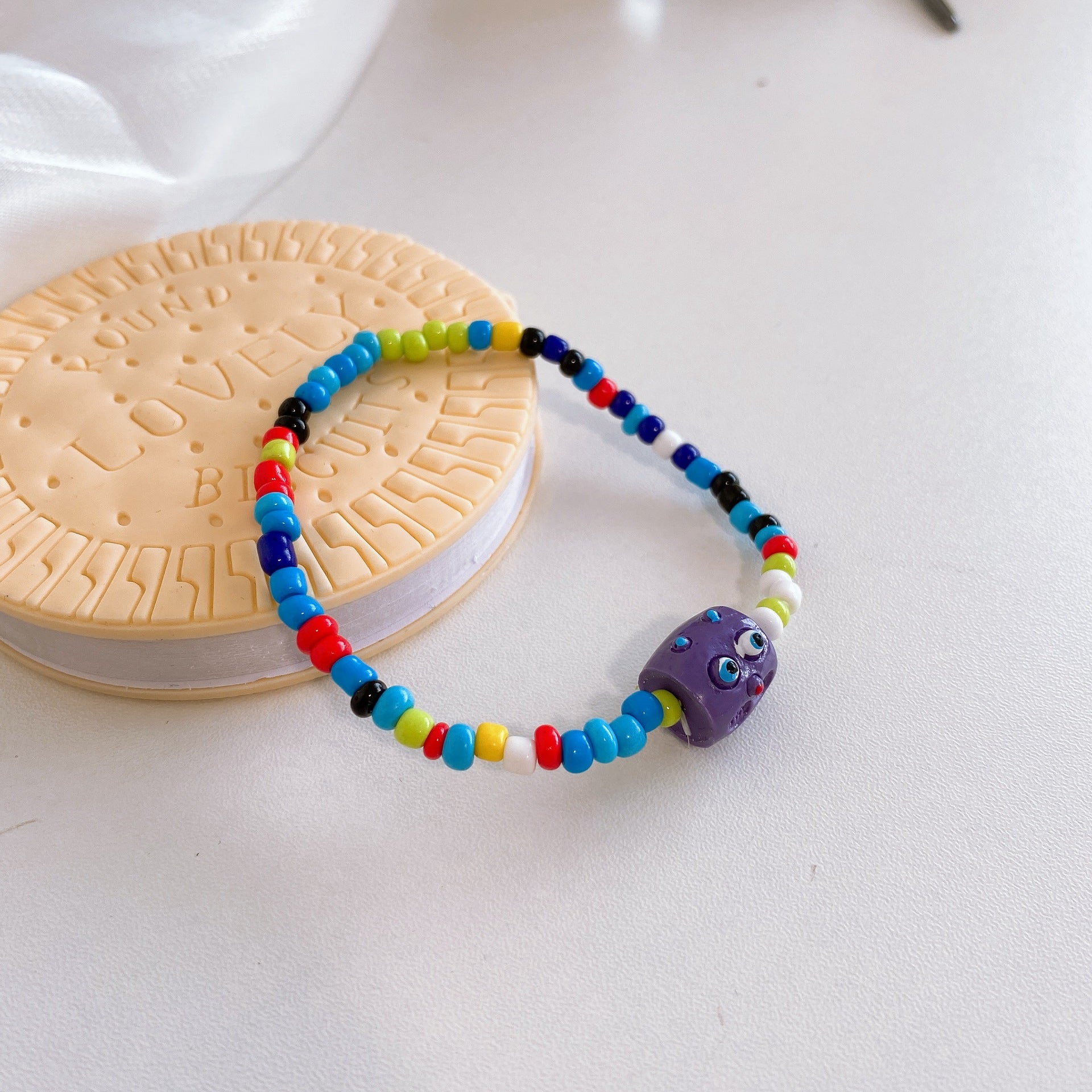 Wholesale Imitation Pearl Funny Little Monster Bracelet