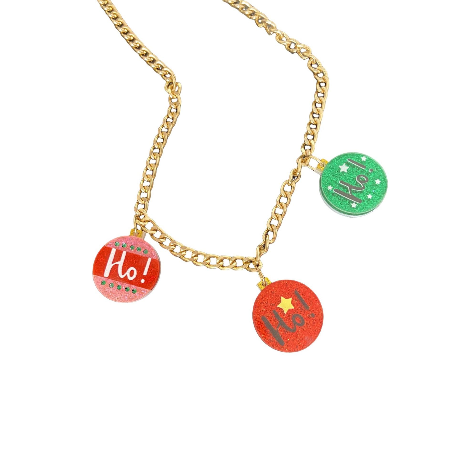 Wholesale Cute and sweet Christmas ball with rhinestones - festive Christmas necklace