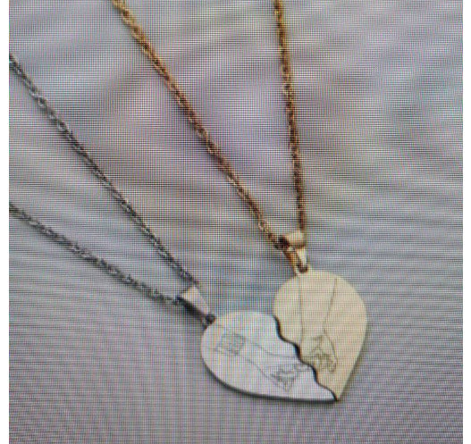 Wholesale A variety of stainless steel black and white cat pendant lovers necklace creative hug shape stitching Valentine's Day