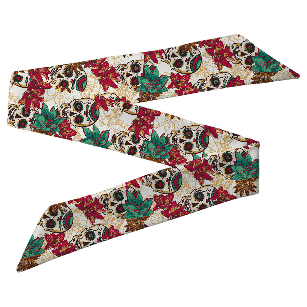 Wholesale Fresh Flower Skull Polyester Hair Bands