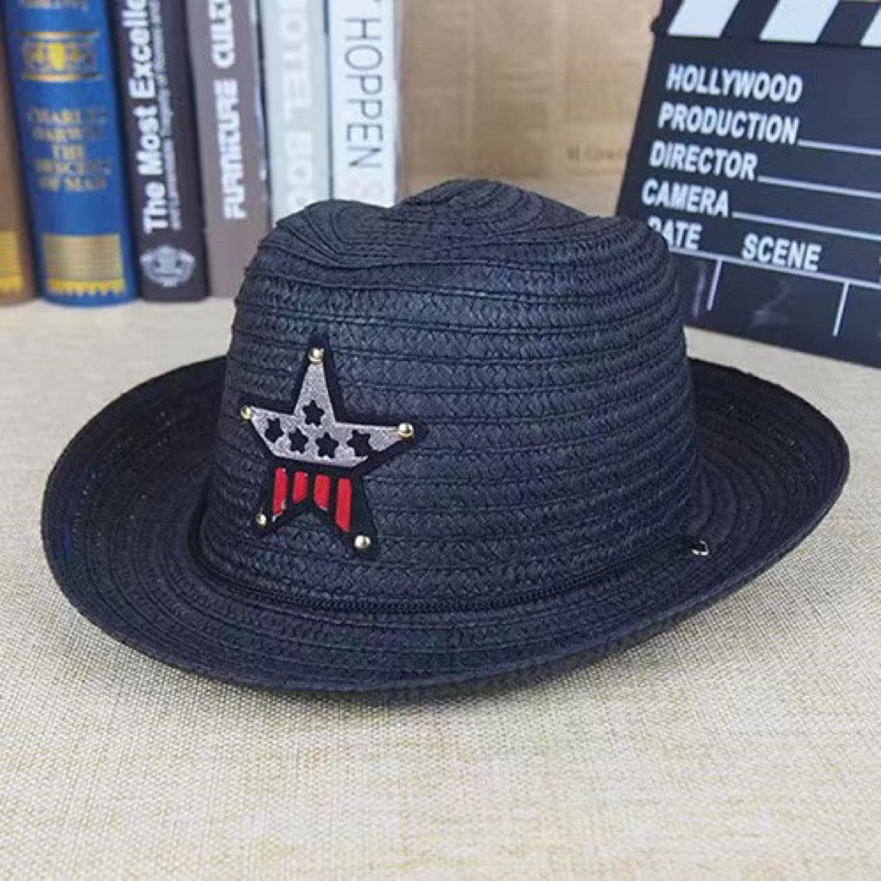 Wholesale of Western Cowboy Children's Sunshade Tencel Straw Hat
