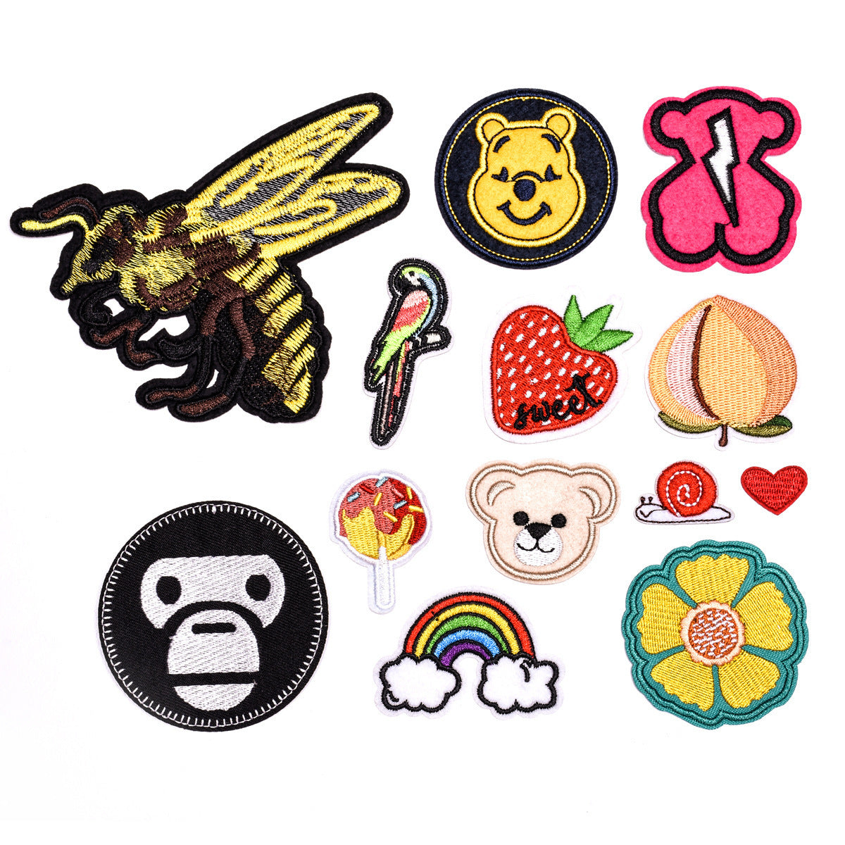 Wholesale Cloth Iron On Embroidered Patches Cartoon Applique For Clothing Repair Decoration 13 Pcs Set Fashion Accessory