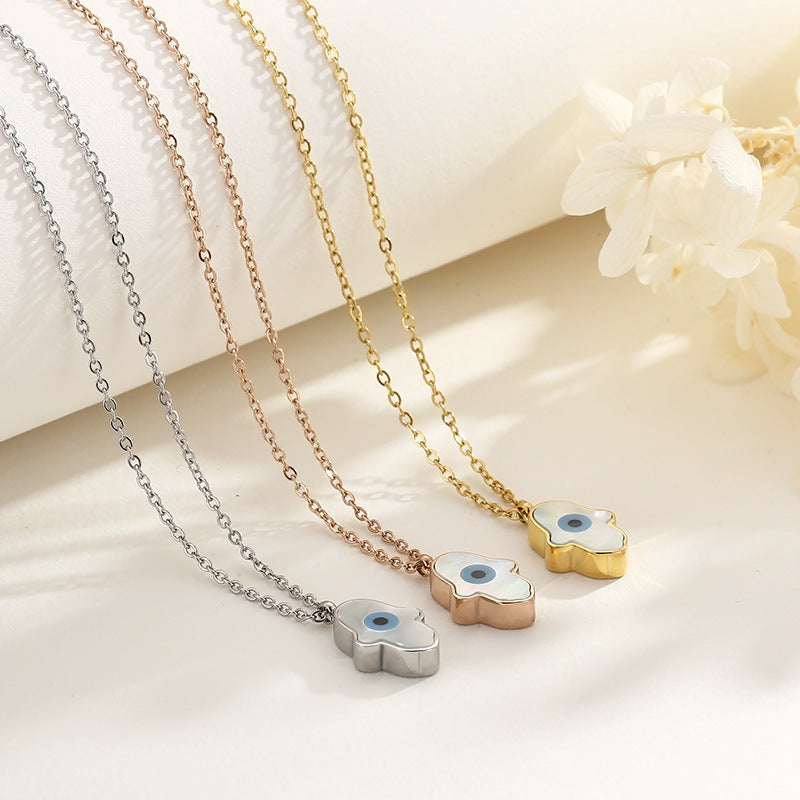 Wholesale Devil Eye Trend Gold Plated Necklaces