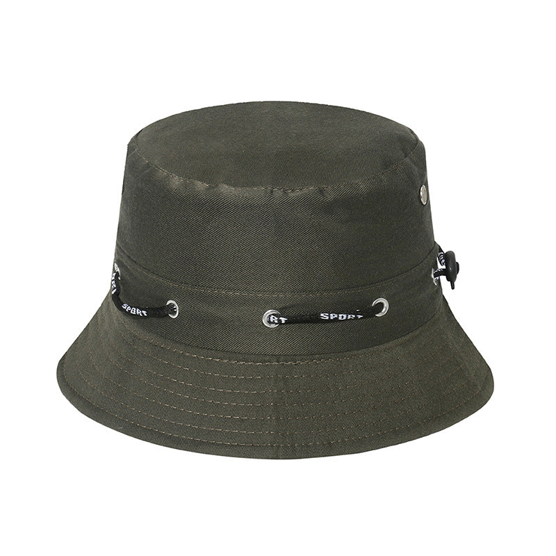 Wholesale Camouflage Drawstring Outdoor Mountaineering Travel Sunshade Polyester Fisherman Hat