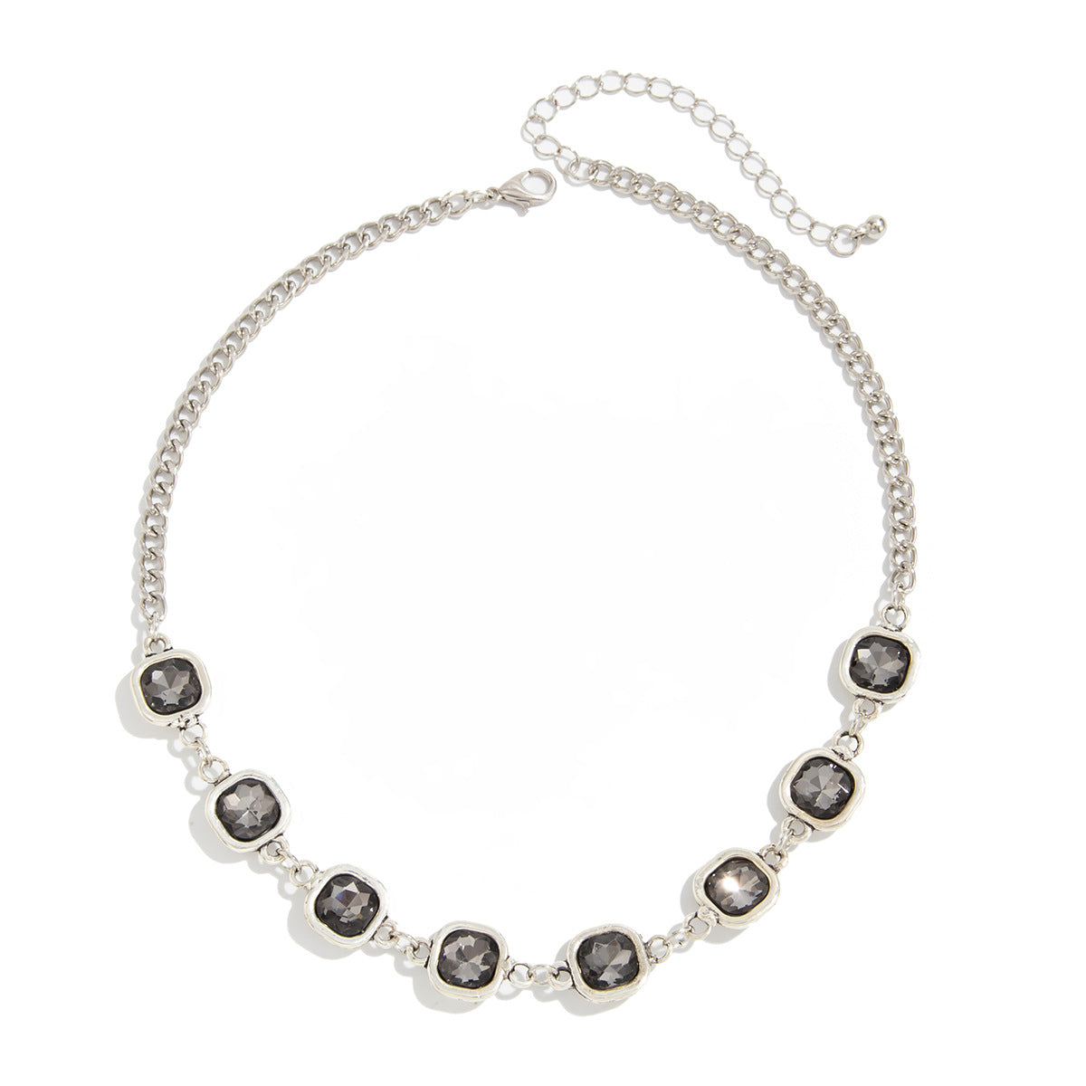 Wholesale Sweet and Cool Style Square Acrylic Diamond choker necklace