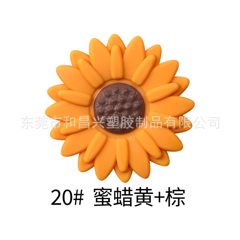 Wholesale  20pcs  Colorful Daisy Silicone Beads